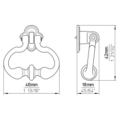 Knop Bea tin look 46mm