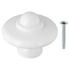 Knop Lydia wit 42 mm