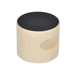 Knop Mats zwart 48mm