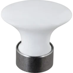 Knop Ovaal wit 32mm