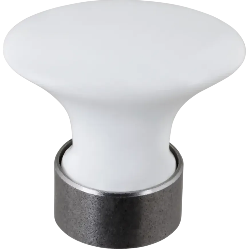 Knop Ovaal wit 32mm