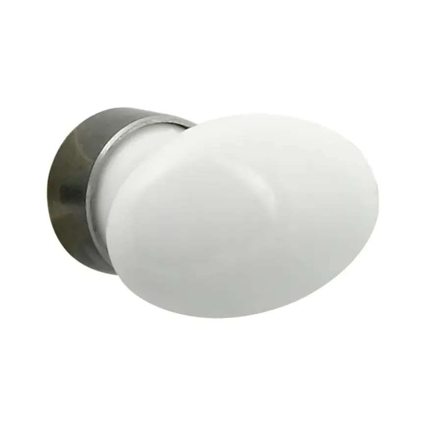 Knop Ovaal wit 32mm