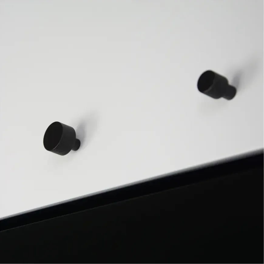 Knop Rana zwart 25mm