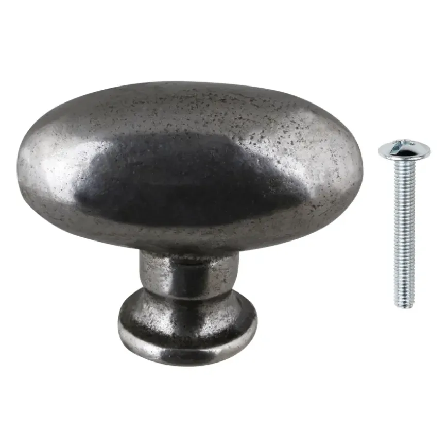 Knop Warwick tin look 40mm