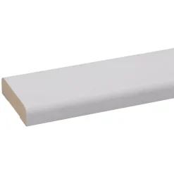 Houtenprofielen > Geen Koplat MDF recht wit gegrond 12x45mm 270cm