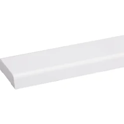Houtenprofielen > Geen Koplat schuin grenen wit gelakt 12x45mm 270cm