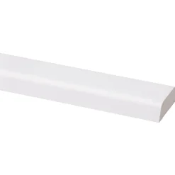 Houtenprofielen > Geen Koplat schuin grenen wit gelakt 12x34mm 270cm