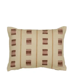 Kussen block beige - l35xb25xh10cm