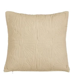Kussen bloem beige - l45xb45xh10cm