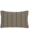 Kussen geribbeld taupe 55 x 35 cm