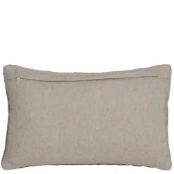 Kussen geribbeld taupe 55 x 35 cm