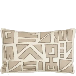 Kussen graphic beige - l55xb35xh10cm