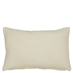 Kussen graphic beige rood 55 x 35 cm