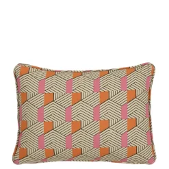 Kussen graphic oranje - l35xb25xh10cm