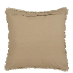 Kussen pluche streep beige 45 x 45 cm
