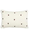 Kussen print hart paars 55 x 35 cm