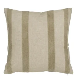Kussen print streep taupe 45 x 45 cm