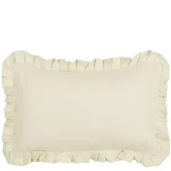 Kussen ruffled beige - l55xb35xh10cm