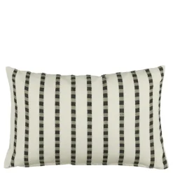 Kussen streep antraciet - l55xb35xh10cm