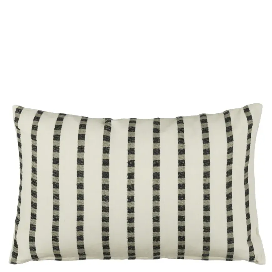 Kussen streep antraciet - l55xb35xh10cm