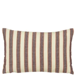 Kussen streep d.bruin - l55xb35xh10cm