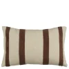 Kussen streep donker bruin - l55xb35xh10cm