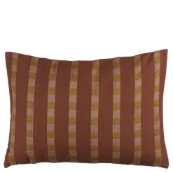Kussen streep donker bruin - l70xb50xh10cm