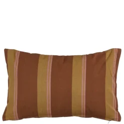 Kussen streep donker bruin - l55xb35xh10cm