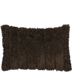 Kussen streep donker bruin 55 x 35 cm