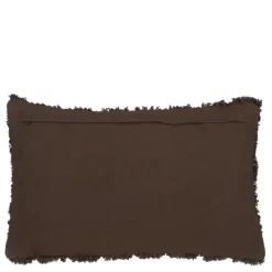 Kussen streep donker bruin 55 x 35 cm