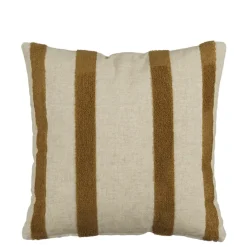Kussen streep licht bruin - l45xb45xh10cm