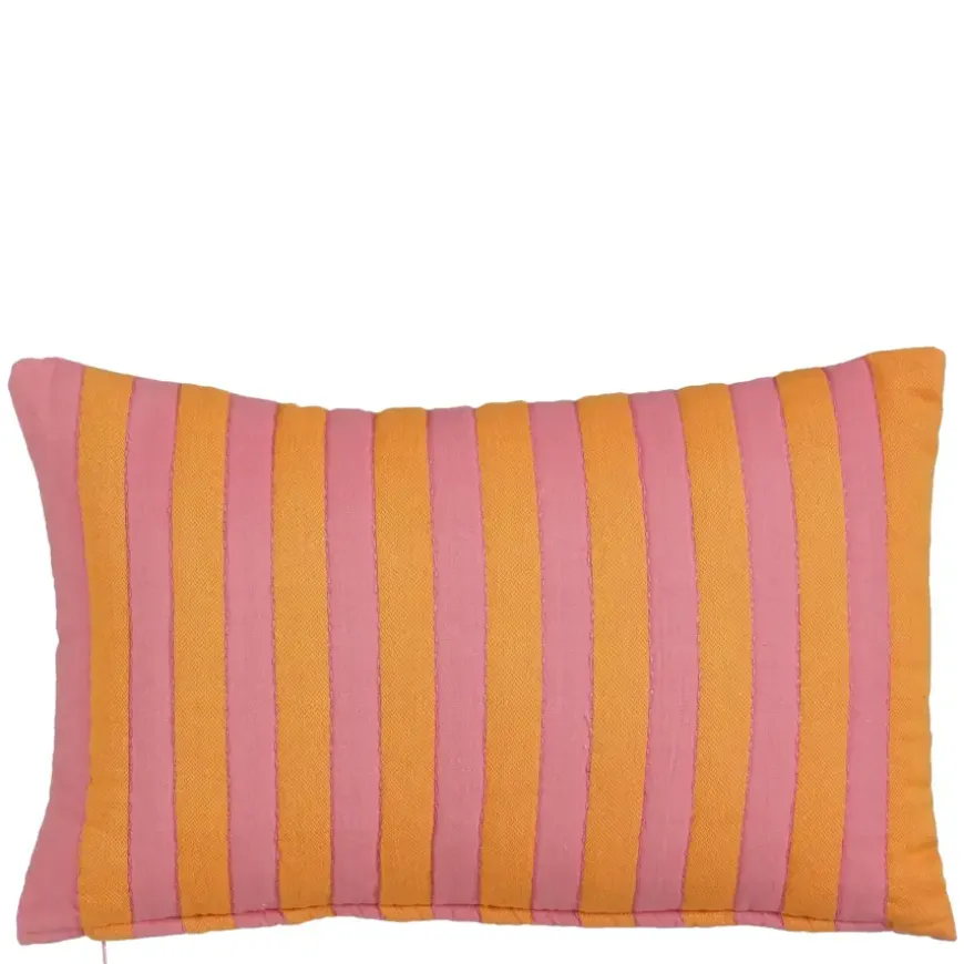 Kussen streep roze - l55xb35xh10cm