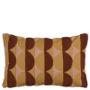 Kussen tufted bruin - l55xb35xh10cm