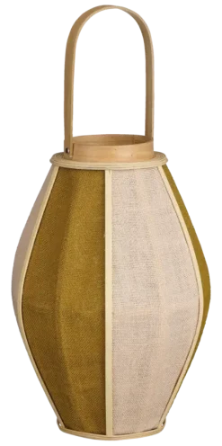 Lantaarn jute beige - h45xd32 cm