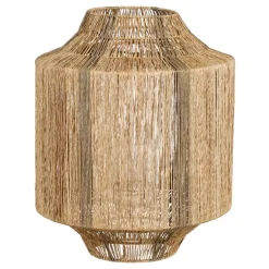 Lantaarn jute d.groen - h51xd40 cm