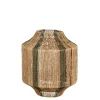 Lantaarn jute d.groen - h36xd30 cm