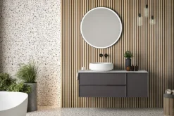 Akoestische Wandpanelen|Wandpanelen > Geen Lattenwand badkamer 260x52 cm licht eiken, dikte 15 mm