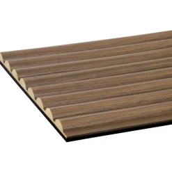 Akoestische Wandpanelen|Wand- & Plafondplaten > CanDo Lattenwand Decowall Acoustic Curve walnoot 260x30cm, 2 stuks (1.56m2)