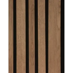 Akoestische Wandpanelen|Viltpanelen > CanDo Lattenwand Decowall Acoustic Blend brons eiken, combinatie van verschillende breedtes, 260x30cm, 2 stuks (1.56m2)