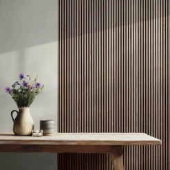 Akoestische Wandpanelen|Kleurstalen > Geen Lattenwand Melbourne 260x52cm walnoot, dikte 9,7 mm 2 stuks per pak
