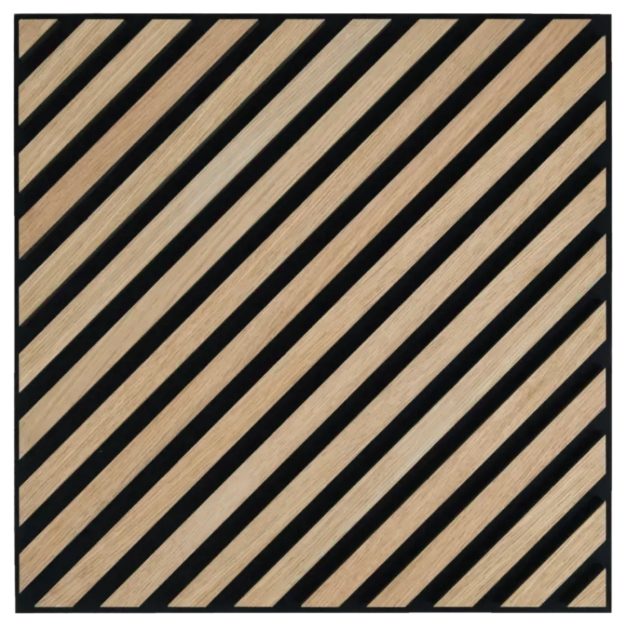 Akoestische Wandpanelen|Wand- & Plafondplaten > Silentlines Lattenwand tegel Hongaarse punt licht eiken 55,3x55,3 cm, dikte 22 mm - 2 stuks per pak