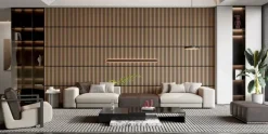 Akoestische Wandpanelen|Wandpanelen > Silentlines Lattenwand tegel 55,3x55,3 cm licht eiken, dikte 22 mm - 2 stuks (0,612m²)