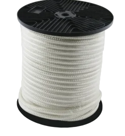 Ledent gevlochten touw wit nylon 3 mm 50 m