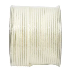Ledent gevlochten touw wit nylon 3 mm 50 m