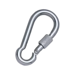 Ledent karabijnhaak met moer verzinkt 80 mm