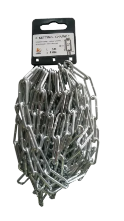 Ledent ketting korte schakel c-20 gesmeed 5 m