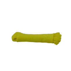 Ledent touw gevlochten fluogeel nylon 3 mm 20 m