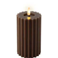 LED kaars wax donker bruin