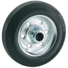 Los wiel rubber 100mm met as 12mm tot 70kg