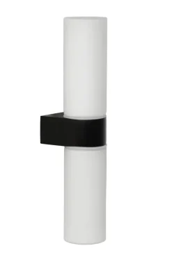 Lucide badkamer wandlamp 2-lichts Jesse IP44 zwart